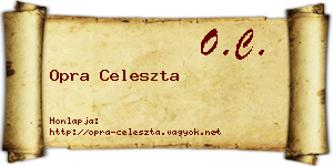 Opra Celeszta névjegykártya